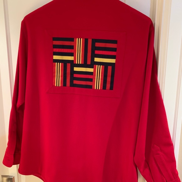 Large Women’s wool Faconnable button down shirt - Picture 3 of 3